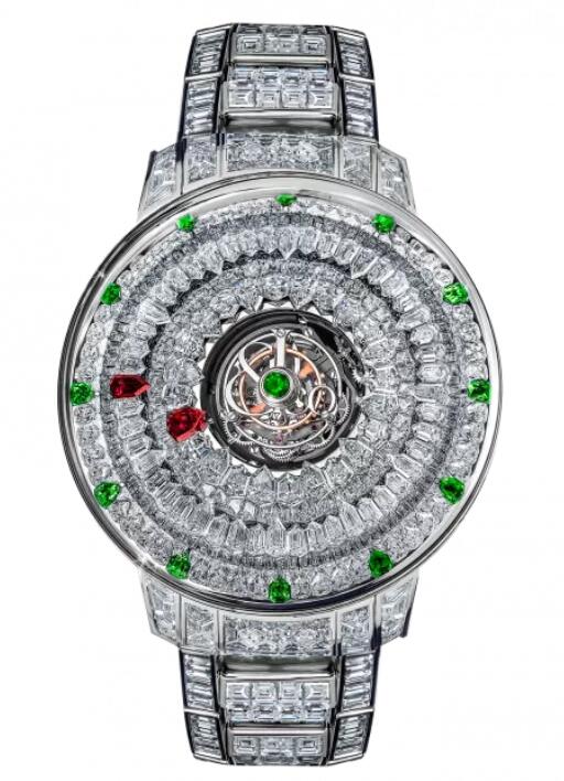 Jacob & Co THE MYSTERY TOURBILLON BRACELET TSAVORITES SN800.30.BD.AB.A30BD Replica watch